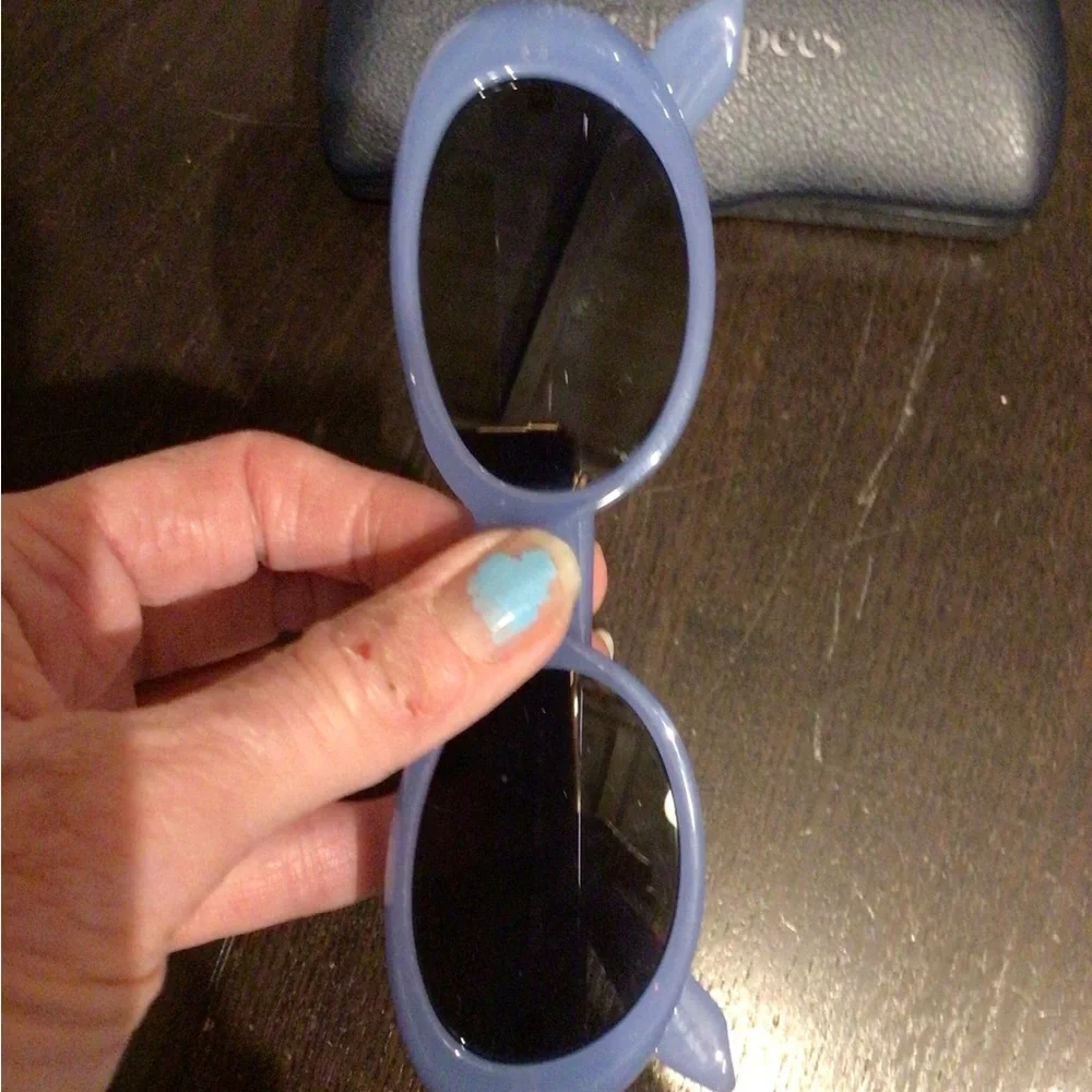 NEW!mrare Quay Cornflower Powder Blue Oval Sunglasses felt cute